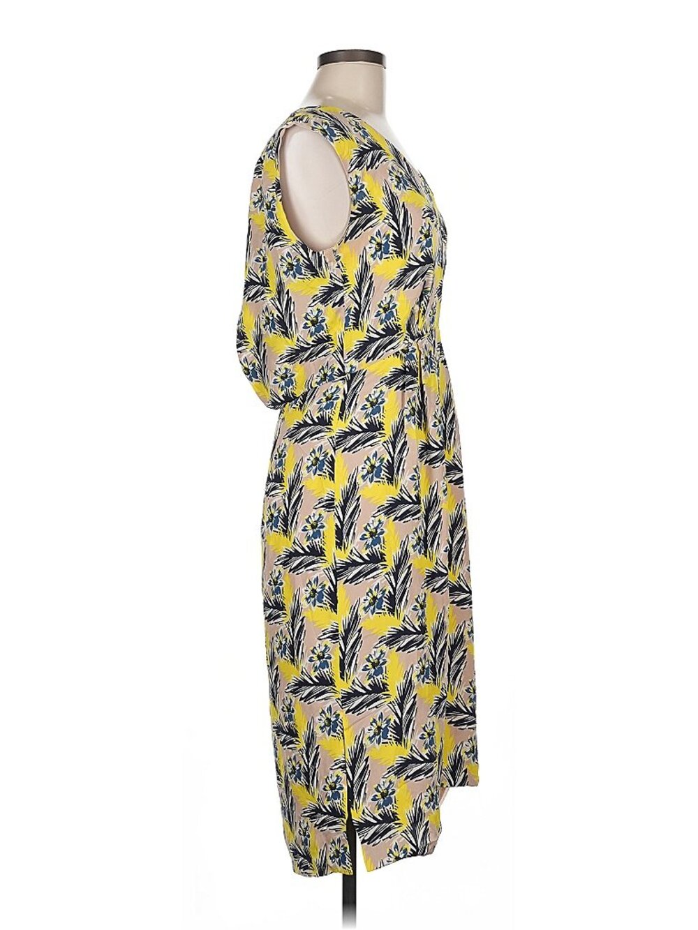 J. Crew 100% Silk Spring Meadow Floral Dress – Size 6 – Yellow - Picture 4 of 6